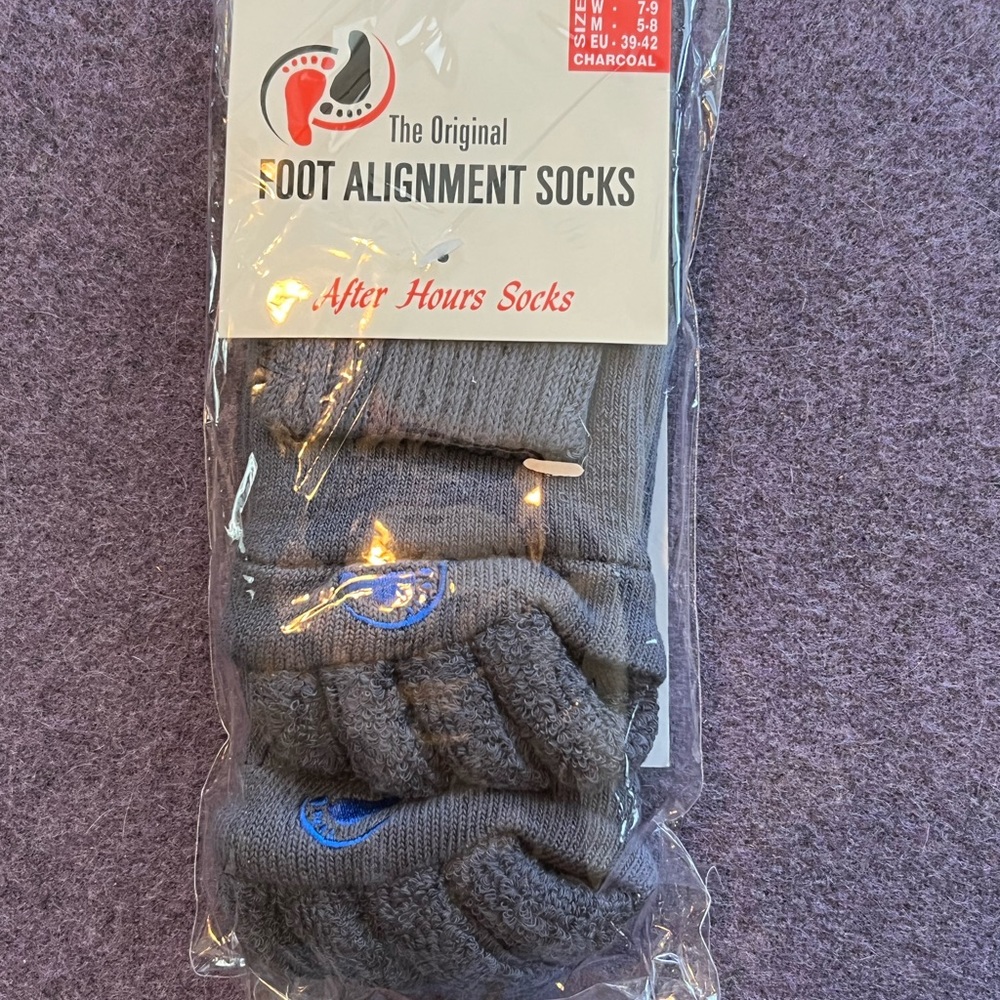 NEW unopened My Happy Feet/after hours foot alignment socks. Size Medium (M).
